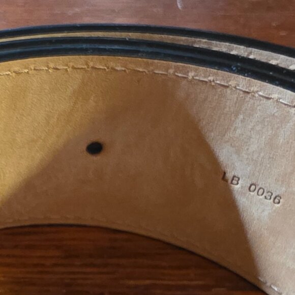 Louis Vuitton San Tulle Leather Belt 95/38 Black M6812 - Picture 7 of 12